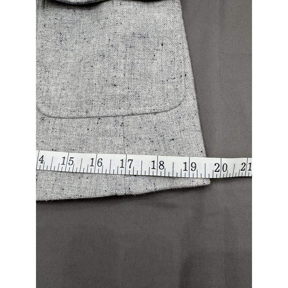 Banana Republic Women's Gray Button Front Long Sleeve Blazer Hacking Jacket 4 - Picture 8 of 14